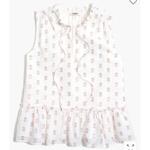 J. Crew Metallic Dot Sleeveless Shirt